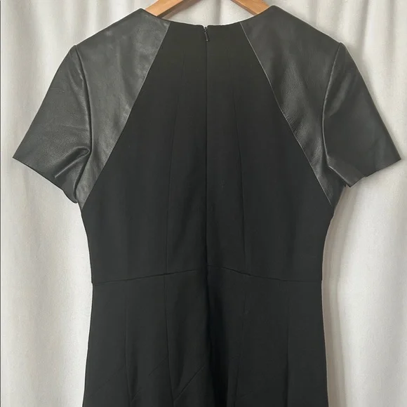 Jason Wu Elegant Black Short Sleeve  Fit and Flare Midi Dress **Size 12** 🌺🌺 - Picture 4 of 7